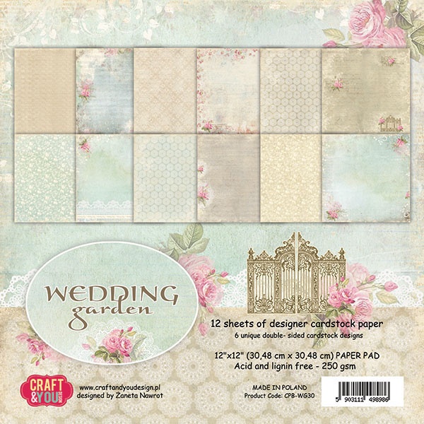 CPS-WG30 Zestaw papierów 12x12" Wedding Garden