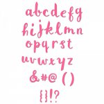 661686 Sizzix Thinlits Die Set 38PK- Brush Lowercase Alphabet