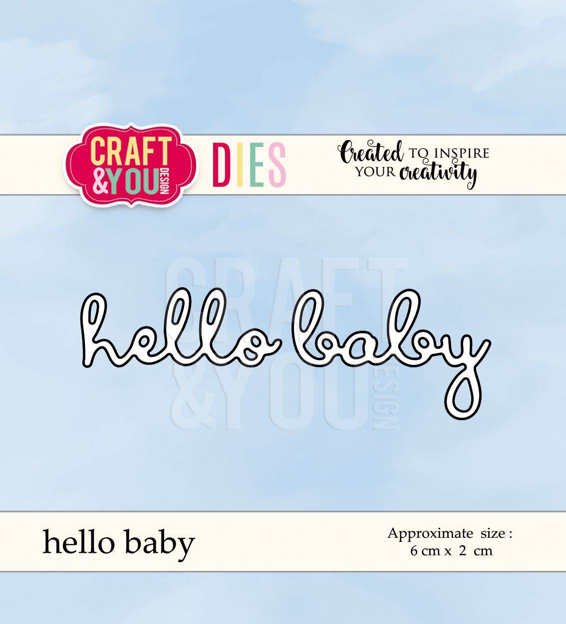 CW046 Wykrojnik /Die-hello baby -napis -Craft&You Design