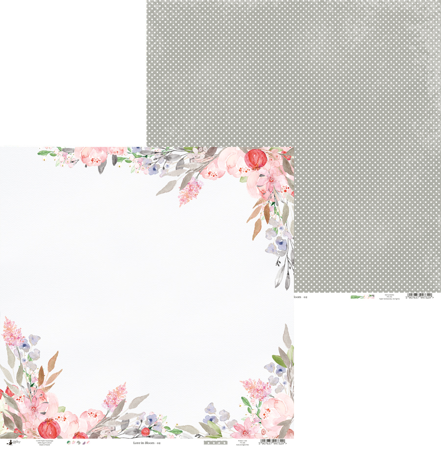 P13-246 Papier Love in Bloom 02, 12x12"