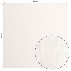 2928-101 Papier jednokolorowy dwustronny FLORENCE 30,5x30,5 cm -OFF WHITE