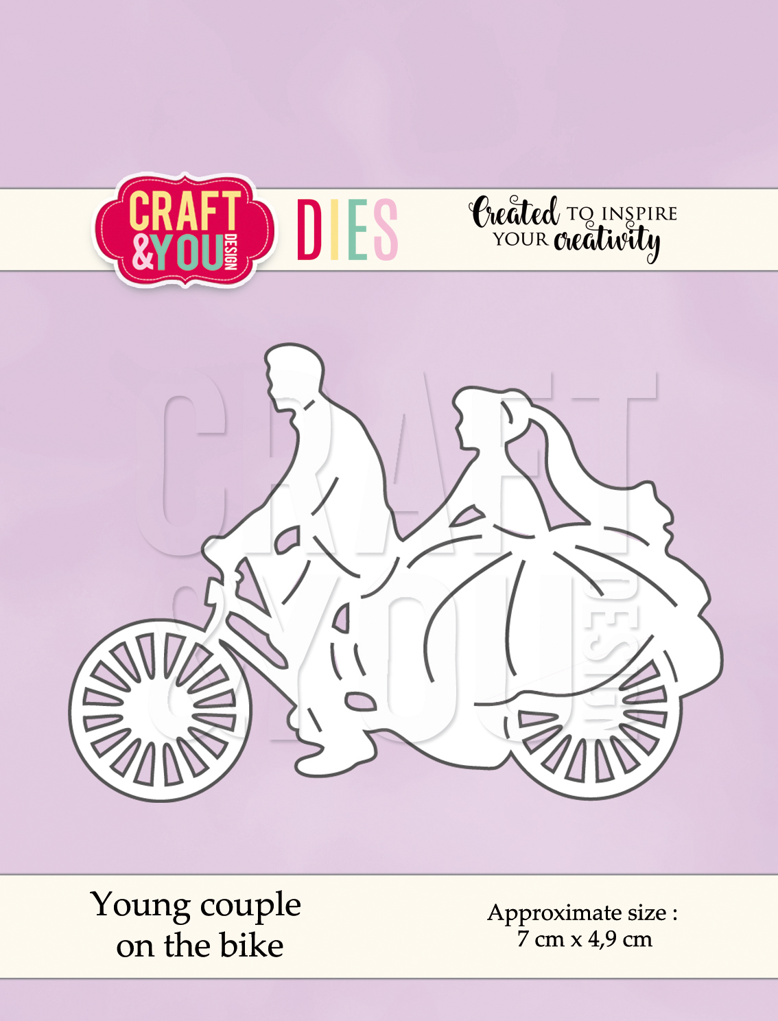 CW053 Wykrojnik /Die-Young couple-młoda para na rowerze Craft&You Design