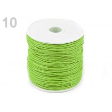 310030-10 Bawełniany sznurek woskowany gr. 1mm -zielony limonkowy