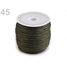 310030-45 Bawełniany sznurek woskowany gr. 1mm -zielony khaki