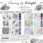 CC-C85-FOD-09 FLOWERS OF DELIGHT - zestaw papierów 20,3x20,3cm - MIX