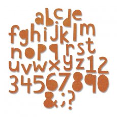 663074 Wykrojnik Thinlits - Alphanumeric, Cutout Lower-alfabet