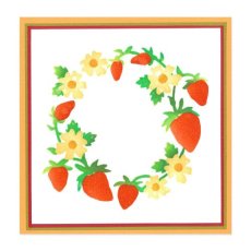 666528 - Sizzix • Layered Stencils Strawberry Wreath 4pcs - truskawkowy wianek