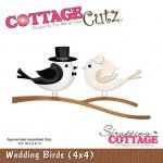 CC4x4-572 Wykrojnik CottageCutz Wedding Birds (4x4)