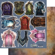 AA-DOORS-04 Alchemy of Art - Papier dwustronny - Legends of the magic school -DOORS 04 t 12x12''
