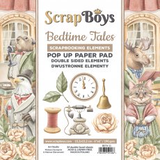 BETA-11 Bloczek papierów Pop Up Paper pad 15,2x15,2 cm Scrap Boys - BEDTIME TALES