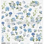 BR-13 Blue Roses - Flowers - Arkusz Do Wycinania - ScrapAndMe