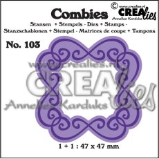 CLCB103 Wykrojnik i stempel  Crealies • Combies die & stamp set no.103 Frame C