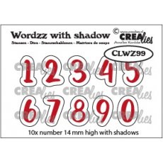 CLWZ99 Wykrojnik Wordzz with shadow dies Numbers - liczby