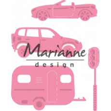 COL1435 Marianne Design Collectable - Village Dec Set 3 (Cars)-samochody