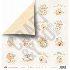 CP-BAPAR10 Baby Party 10- Paper,Papier dwustronny - elementy do wycinania- 30,5x30,5