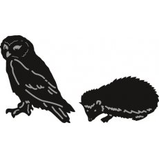 CR1339 Wykrojniki Marianne Design Craftable - Tiny's Animals - Owl & Hedge Hog - Sowa i jeż