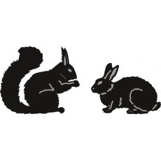 CR1340 Wykrojniki Marianne Design Craftable - Tiny's Animals - Squirrel & Rabbit / Zając i wiewiórka