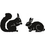 CR1340 Wykrojniki Marianne Design Craftable - Tiny's Animals - Squirrel & Rabbit / Zając i wiewiórka