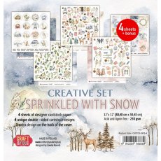 CSET03-SWS-4 Kreatywny zestaw papierów 30,5x30,5cm Craft&You Design - Sprinkled with Snow