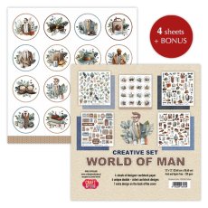 CSET07-WM-4 Zestaw papierów 30,5x30,5cm Craft&You Design - World of Man