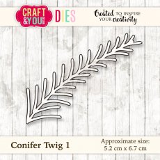 CW031 Wykrojnik /Die-Conifer Twig1-gałązka iglasta1-Craft&You Design