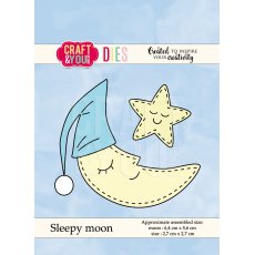 CW049 Wykrojnik /Die-Sleepy moon -księżyc -Craft&You Design