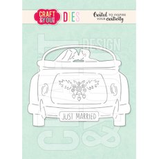 CW161 Wykrojnik /Die-Wedding Car - samochód nowożeńców  - Craft&You Design