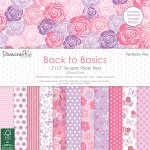 DCPAP061- Dovecraft - Zestaw papierów 30x30 Back to Basics-Perfectly Pink