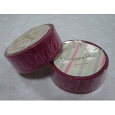 DCWTB004-12 Washi tape-Tasiemka różowa (ciemna) "sweet"