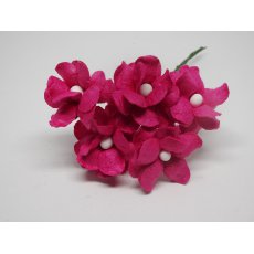 ILC-F-FILIP09 Kwiatki papierowe filipinki -ciemny róż ( hot pink) 5szt