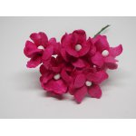 ILC-F-FILIP09 Kwiatki papierowe filipinki -ciemny róż ( hot pink) 5szt
