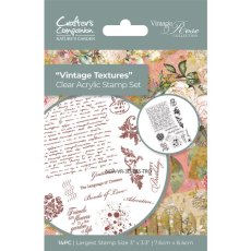 NGA-VR-CA-ST-VTE  Stemple akrylowe Nature's Garden Vintage Rose -Clear Acrylic Stamp - Vintage Textures - napisy