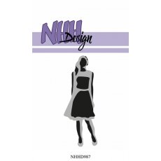 NHHD987 Wykrojnik NHH Design -"Layered Dies - Young woman #2" - kobieta w sukience