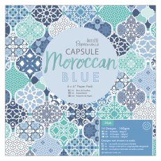 PMA160262 Zestaw papierów Moroccon Blue 15x15cm