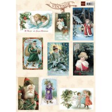 VK9532 Arkusz A4  - Vintage Christmas Cards 2