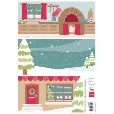 AK0096 Arkusz  A4 -Marianne Design -Christmas Bakery Backgrounds by Marleen