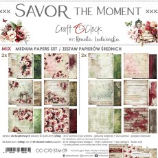 CC-C70-STM-09 SAVOR THE MOMENT - zestaw papierów 20,3x20,3cm - MIX 