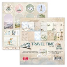OK-TRT30 Okładka od zestawu Travel Time Craft & You Design  - papier dwustronny 30,5 x 30,5 cm