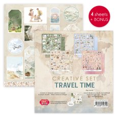 CSET-TRT30-4 Kreatywny zestaw/Creative Set 30,5x30,5cm Craft & You Design - Travel Time -4arkusze