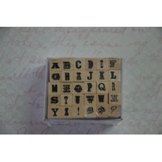 Stempelki drewniane alfabet #D6