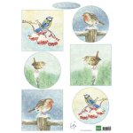 IT605 Arkusz A4 -Marianne Design - Tiny's birds in winter