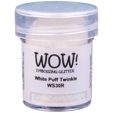 WS30R  Puder do embossingu WOW! Embossing Glitters - White Puff Twinkle - Regular