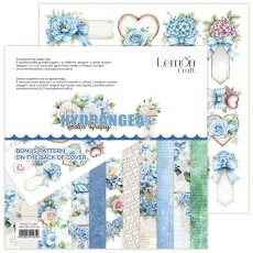 LEM-DD-HYD-01 HYDRANGEA zestaw główny - Zestaw papierów do scrapbookingu 30x30cm - Lemoncraft