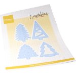 LR0881 Wykrojnik Marianne Design Creatables -Trendy Trees - Choinki 4szt