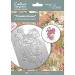 NGA-VR-3D-EF5-TRO Nature's Garden Vintage Rose - 5 x 7" 3D Embossing Folder - Timeless Roses