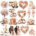 NSL-05 Naklejki papierowe Scraplove - WEDDING COZY 3