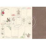 PD3612 Papier dwustronny Tags - Vintage Garden