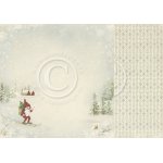 PD3806 Papier dwustronny-Nisse - Wintertime in Swedish Lapland