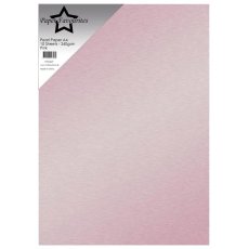 PFSS407 Papier jednokolorowy, perłowy, dwustronny A4 -Pink- 1szt.-240 gsm