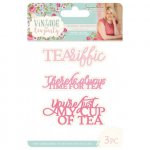 S-VTP-MD-TEAS Wykrojniki Vintage Tea Party - Teariffic Sentiments